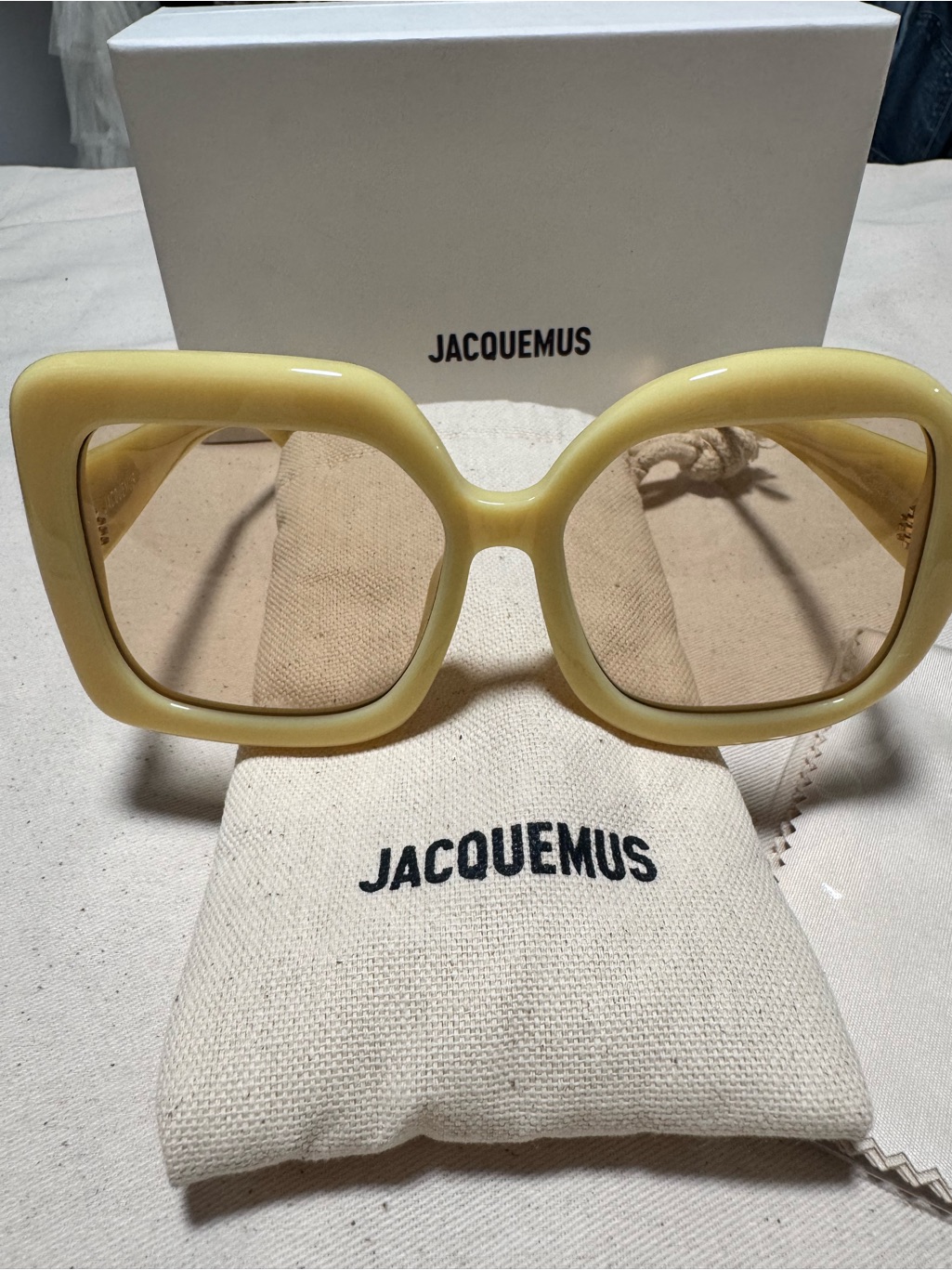 Jacquemus Buttercup Yellow Oversized Square Sunglasses